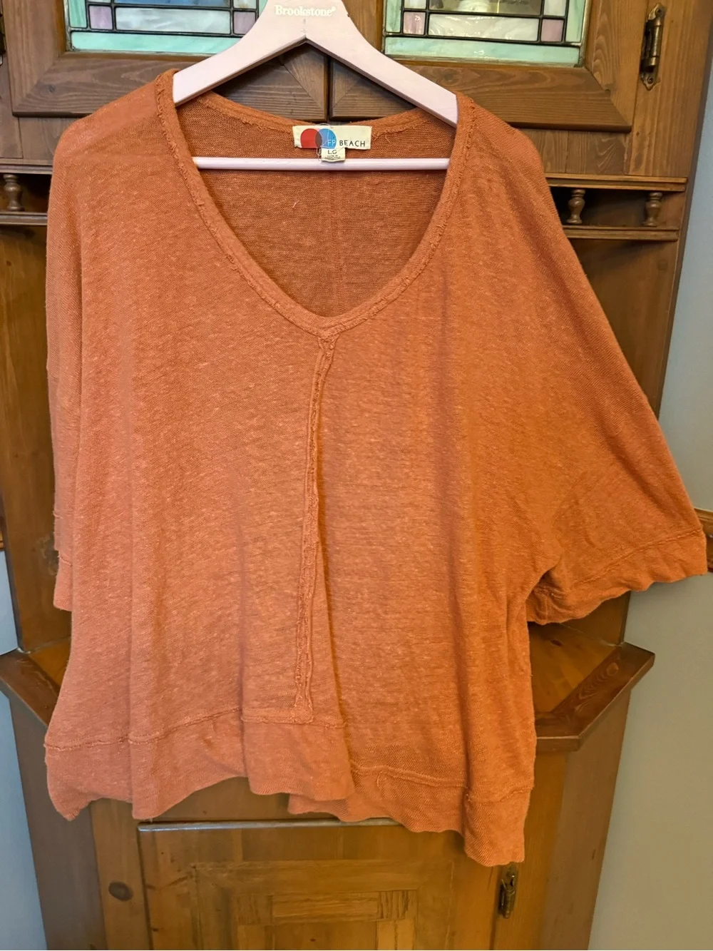 FP Beach One Body terra-cotta, oversize relaxed, fit Raw Seam Tee